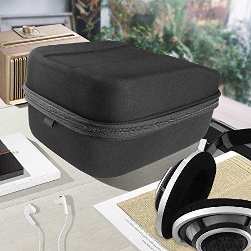 Geekria Shield Case for Large-Sized Over-Ear Headphones, Replacement Protective Hard Shell Travel Carrying Bag with Cable Storage, Compatible with Beyerdynamic DT880Pro, AKG K701 Headsets