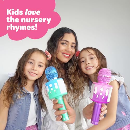 Move2Play, Kids Karaoke Microphone | Includes Pre-Loaded Songs & Bluetooth | Kids Birthday Party Gift | Toy for All Ages 2, 3, 4, 5, 6+ Year Old Girls, Boys & Toddlers - color: All Pink
