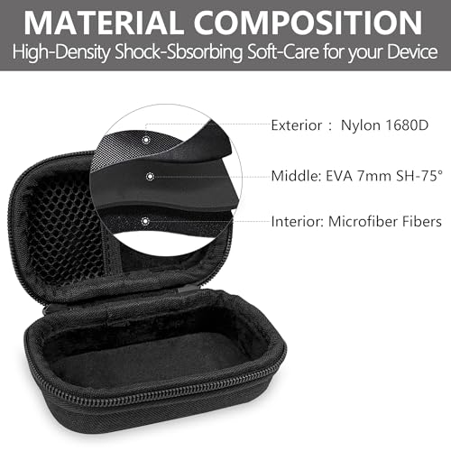 Musiin IEM Earphone Case Compatible with MDREX15AP,YINYOO CCZ Melody | SE215-CL,KZ ZS10 Pro,MEE Audio M6 and most IEM Earphone,Ideal for Live Stage and Studio daily use.