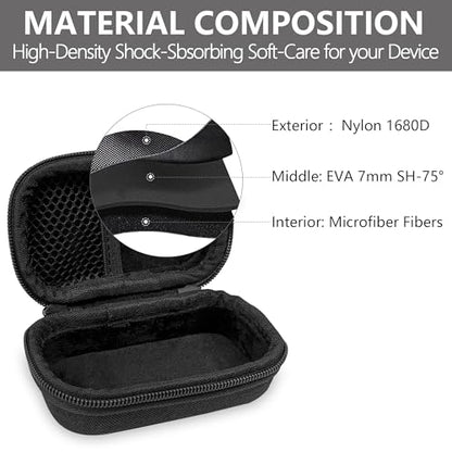 Musiin IEM Earphone Case Compatible with MDREX15AP,YINYOO CCZ Melody | SE215-CL,KZ ZS10 Pro,MEE Audio M6 and most IEM Earphone,Ideal for Live Stage and Studio daily use.