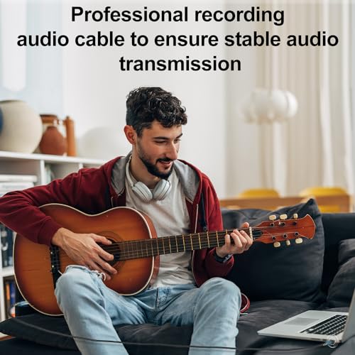 J&D USB C to 6.35 mm 1/4 inch TS Guitar Audio Cable, Audio Recording, Bass, Electronic Piano Microphone Cord Compatible with iPhone 16/17 Series, Galaxy S24/S25, 3.3 Feet - size: 3.3 Feet