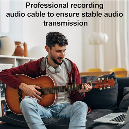 J&D USB C to 6.35 mm 1/4 inch TS Guitar Audio Cable, Audio Recording, Bass, Electronic Piano Microphone Cord Compatible with iPhone 16/17 Series, Galaxy S24/S25, 3.3 Feet - size: 3.3 Feet