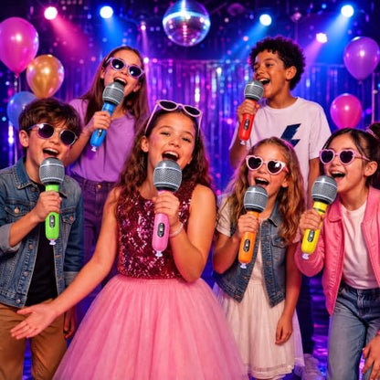 30 Pcs Inflatable Microphones for Kids & Adults, Karaoke Party Favors - color: Bright Color