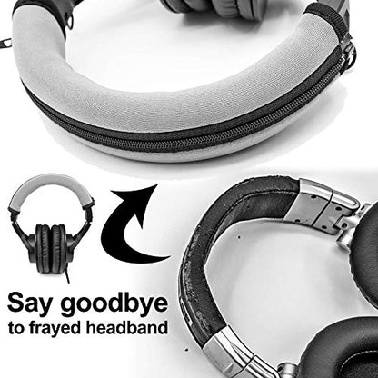 Replacement Headband Cover Compatible ATH M50X M50 M40X M40 M30X M20X Headphones (Silver) - color: Silver