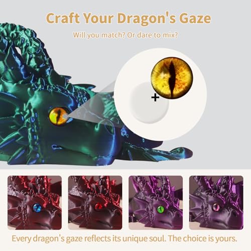 Dragon Holder for Echo Dot 4th/5th Gen, 3D Printed Echo Dot Cover, 5 Color Eye Sets, Originally Designed Echo Dot Stand, Unique Echo Dot Case (Black Red) - color: Black Red