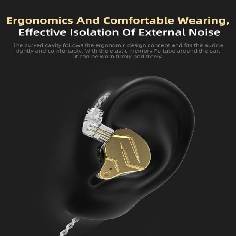 KZ ZSN PRO X in-Ear Earbud Headphones with Mic Dual Driver 1BA+1DD Hybrid Wired Earbuds Earphones Compatible with Android, iPhone, iPad, Laptops, MP3 and Most 3.5mm Interface (Black with Mic) - color: Black, size: With Mic
