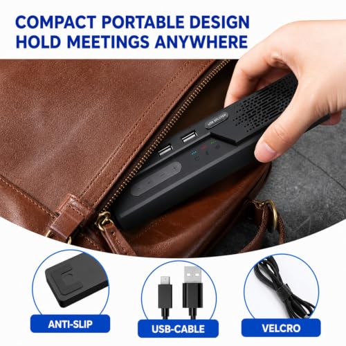 3 in 1 USB Computer Speaker with Microphone, PC Laptop Desktop Conference Speaker with Mic for Smart Home Office and Online Study，360 Degree Enhanced (3) - style: 3