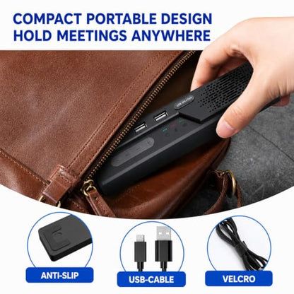 3 in 1 USB Computer Speaker with Microphone, PC Laptop Desktop Conference Speaker with Mic for Smart Home Office and Online Study，360 Degree Enhanced (3) - size: 2