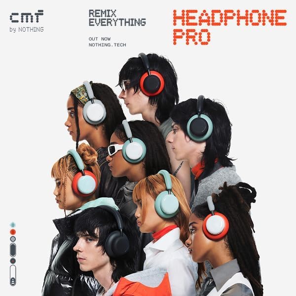 CMF BY Nothing Headphone Pro Active Noise Canceling Wireless Headphones Bluetooth 5.4 Over The Ear Headset, 50H ANC Playtime, Bass&Treble Slider, Custom EQ&Spatial Audio, Hi-Res LDAC, Dark Grey - color: Dark Grey