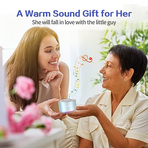 LENRUE Portable Bluetooth Speakers,Wireless Speaker with Clear Sound, Long Playtime, Small Mini Metal Speaker,Christmas Birthday Gifts for Men, Women,Kids(Sky-Blue) - color: Skyblue