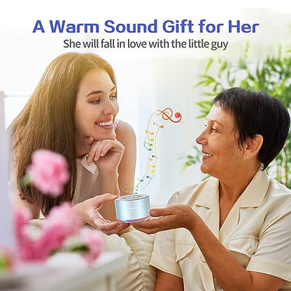 LENRUE Portable Bluetooth Speakers,Wireless Speaker with Clear Sound, Long Playtime, Small Mini Metal Speaker,Christmas Birthday Gifts for Men, Women,Kids(Sky-Blue) - color: Skyblue