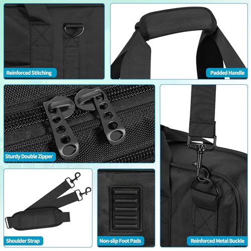 IBVIVIC DJ Controller Storage Bag Case Fits for XDJ-RX2/XDJ-RX3/DDJ-REV5 | Fits for DDJ-REV7/Denon DJ Prime 4/MCX8000 Padded DJ Travel Carrying Bag - size: XDJ-RX3/RX2