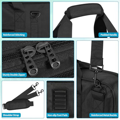 IBVIVIC DJ Controller Storage Bag Case Fits for XDJ-RX2/XDJ-RX3/DDJ-REV5 | Fits for DDJ-REV7/Denon DJ Prime 4/MCX8000 Padded DJ Travel Carrying Bag - size: XDJ-RX3/RX2