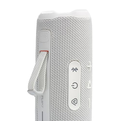 JBL Flip 7 Portable Bluetooth Speaker, Waterproof and Drop-Proof - White | Up To 16 Hours Playtime, IP68 Dustproof Build, Clip-On Loop, USB C Lossless Audio, Links With Other Speakers For Outdoor Use - color: White