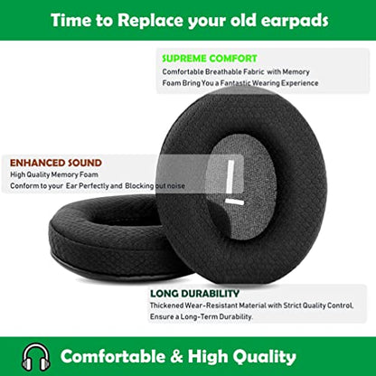 Professional Replacement Earpads for Mpow 059, H1, H5 Bluetooth Headphones - Earpads with Breathable Fabric & Foam - Headphone Earpad - Earpad - Headphone-Replacement-Earpads - Black