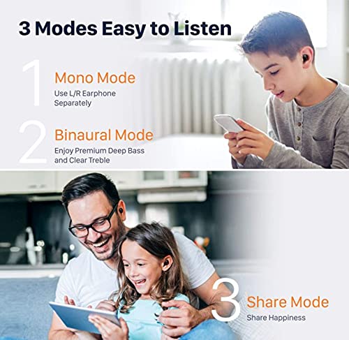 Cute Litte Devils Wireless Earphones, Waterproof, CVC 8.0 Noise Cancelling in-Ear erbuds, TWS Stereo Headphones, Built in Mic Headset Premium Sound with Deep Bass,JE-01B_B29 - color: JE-01B_B29