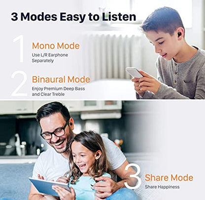 Cute Litte Devils Wireless Earphones, Waterproof, CVC 8.0 Noise Cancelling in-Ear erbuds, TWS Stereo Headphones, Built in Mic Headset Premium Sound with Deep Bass,JE-01B_B29 - color: JE-01B_B29