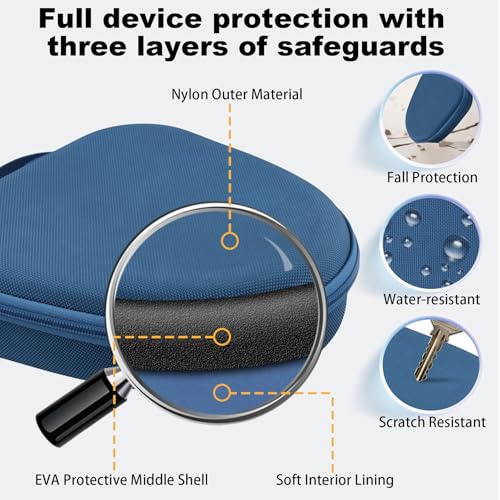 Hard Case for JBL Tune 720BT 520BT 770NC 670NC 510BT, Dark Blue | Travel Case Compatible with JBL Live 770NC 780NC 680NC 670NC Headphones. Hard EVA Shell with Soft Velvet Lining. Case Only - color: Dark Blue Case