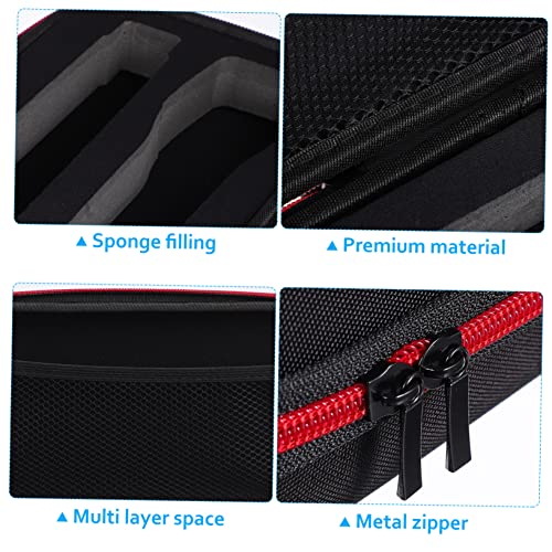 Microphone Storage Case Box with Padded Sponge Covers and Anti-slip Rings Zipper Closure Shock-resistant Design Durable Protection for Microphone Accessories for Musicians and