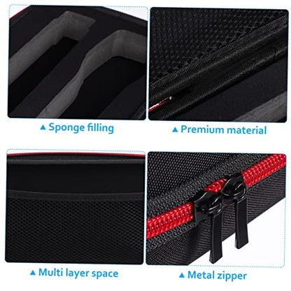 Microphone Storage Case Box with Padded Sponge Covers and Anti-slip Rings Zipper Closure Shock-resistant Design Durable Protection for Microphone Accessories for Musicians and