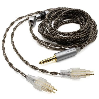 Youkamoo 4.4mm Balanced Audio Upgrade Cable 6ft/1.8m Compatible with Sennheiser HD600 HD650 HD660S HD660S2 HD580 HD58X HD6XX Headphones Silver Plated Braided