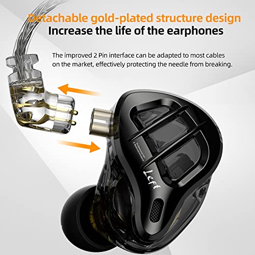 KZ ZAR in-Ear Monitor 7BA+1DD Earbud Headphones IEM | Noise Isolation, Clear in All Frequency Stereo Comfort-fit in Ear Headphones for Audio Engineers, Musicians(Nomic)