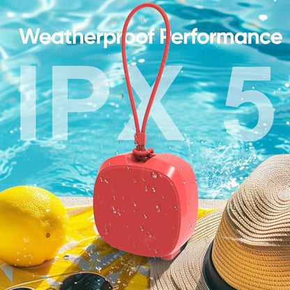 Bluetooth Speaker Portable Media Players Clear Loud Stereo Sound Deep Bass Wireless Speaker With Lights TWS IPX5 Waterproof Small Speakers Long Playtime for Home/Party/Outdoor/Beach Electronic Gadgets - color: Red