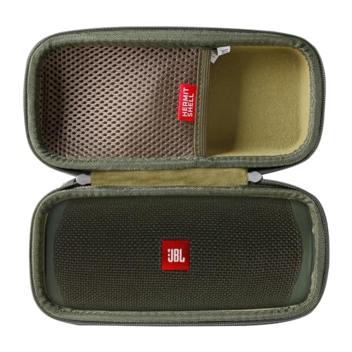 Hermitshell Hard Travel Case Fits JBL FLIP 5 / JBL FLIP 6 / JBL Flip 7 Waterproof Portable Bluetooth Speaker (Green) - color: Green