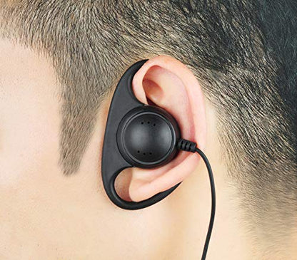 D-Ring 2 Pin Walkie Talkie Earpiece/Headset with Mic Compatible with Retevis RT21 RT22 Baofeng UV-5R Two Way Radio (Kenwood) - color: Kenwood