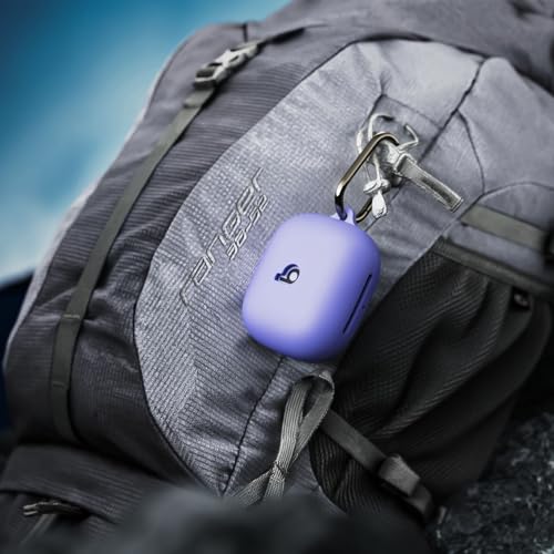 Compatible with Beats Powerbeats Pro 2 Case Cover, Soft Silicone Shockproof Protective Skin Case for Beats Powerbeats Pro 2 2025 with Cleaner Kit & Carabiner, Top Logo Visible (Purple) | Soft Silicone Shockproof Protective Skin Case for Beats Powerbeats P