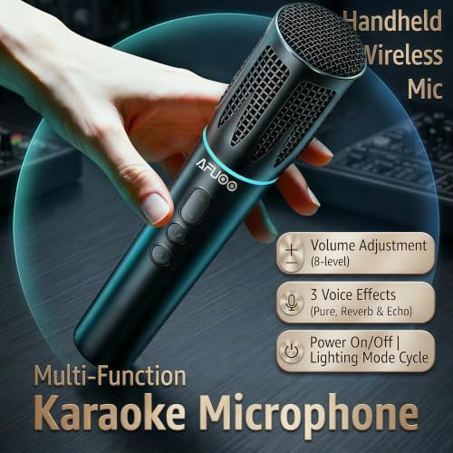 W68 Dual Handheld Wireless Microphone for Karaoke, Church, Party