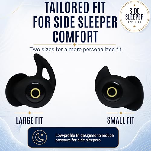 Sleep Earbuds Ultra-Thin Invisible Headphones for Side Sleepers, 8-Hour Battery(24h w/Case) No Buttons, No Lights, No Alerts, Noise Blocking, Bluetooth, Gift for Him & Her, Mom & Dad - 2nd Gen
