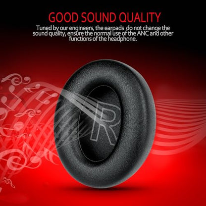 Soundcore Replacement Ear Pads – Fits Soundcore Life Q20 Replacement Ear Pads, Soft Memory Foam Soundcore Q20 Replacement Ear Pads for Anker Q20/Q20i/Q20BT Headphones – Black