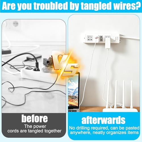 Adhesive Sliding Wall Mount Holder Removable Track Bracket Organizer for Home Storage Desk Hanging Easy Install Set 6PCS - color: 6 Pcs Beige