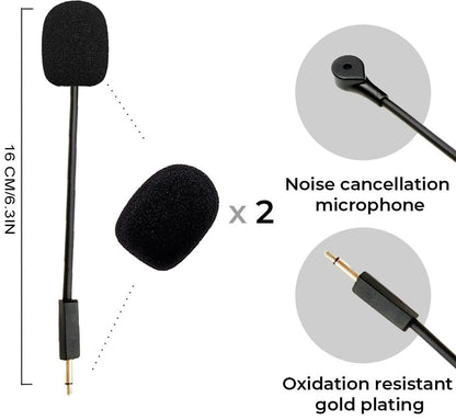 Microphone Replacement for Razer Kraken V3 V3X V3 Pro Gaming Headset Detachable Noise Cancelling Crystal-Clear Game Microphone with 2Pcs Foam Cover