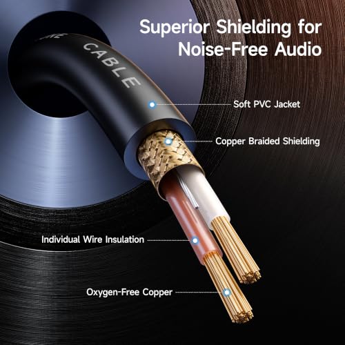 Cable Matters XLR to 1/4 TS Microphone Cable, 1/4 Male to XLR Female, 3ft | Unbalanced, Female XLR to Male 1/4 (6.35mm) TS Cable - size: 3 ft