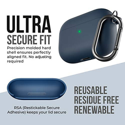KeyBudz Hybrid Shell Series Compatible with AirPods Pro Case Cover - color: Midnight Blue, size: AirPods Pro 1. Generation