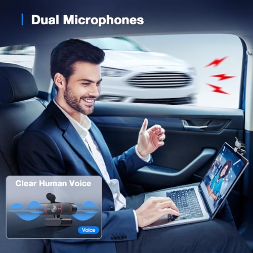 EMEET C960 4K Webcam for PC, PDAF Auto Focus, Dual Omni Mics, 73° FOV | Auto Light Correction, USB-A, Plug&Play, Web cam 4K with Privacy Cover, Webcam 4K Works for Zoom/Teams/Google Meet, Laptop/PC - style: 4K