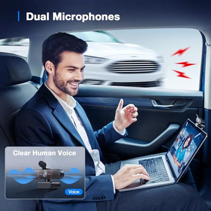 EMEET C960 4K Webcam for PC, PDAF Auto Focus, Dual Omni Mics, 73° FOV | Auto Light Correction, USB-A, Plug&Play, Web cam 4K with Privacy Cover, Webcam 4K Works for Zoom/Teams/Google Meet, Laptop/PC - style: 4K