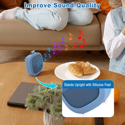 1 Pack Silicone Case for Bose SoundLink Micro 2nd Gen Speaker, Shockproof Protective Skin Cover Sleeve Soft Silicone Cover (Case Only) (Blue) - color: Blue