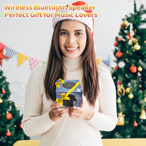 Bluetooth Shower Speaker with Carabiner, Portable Bluetooth Speakers with Suction Cup, IP67 Waterproof, Wireless, Floating, for Camping Beach Travel, Gift for Men, Women - color: Gold
