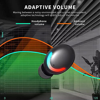Wireless V5.3 Bluetooth Earbuds Compatible with Samsung Galaxy S10/S10e/S10+/S10 Plus/10 5G/Lite Updated Micro Thin Case Quad Mic 8D Bass IPX7 Waterproof/Sweatproof - color: Black Mini