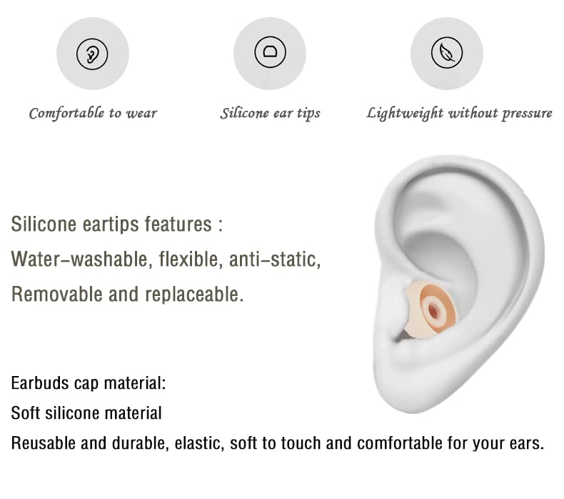 Silicone Earbud Replacement Tips Compatible with Powerbeats Pro Beats Wireless Earphone Headphones,4 Pairs Replacement Earbuds Cap - color: Ivory