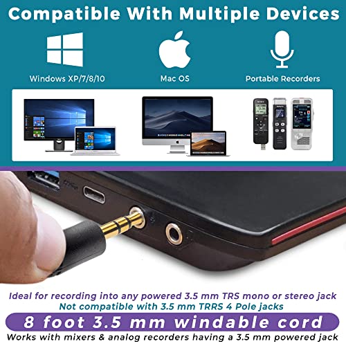ECS WordForum 3.5mm TRS 360° Omnidirectional Stereo Conference Microphone for PC - with Daisy Chain Option, Condenser Mic for Teleconferencing - 2 Pack - size: 2 Pack - WordForum 3.5mm