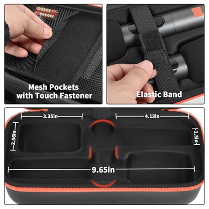 COMECASE Wireless Microphone Case for JBL PartyBox & Two Mic System, Black | Shockproof, Karaoke Microphones Travel Storage Box, Mic Foam Cover, Holds 2 Mics, Receivers, Adapters, AA Batteries, Charger - color: Black