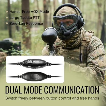 Walkie Talkie Overhead Headset Noise Cancelling Headphone Double Ear Reduction Earpiece Sound Cancellation with Boom Mic PTT VOX for XPR3000 XPR3000e XPR3300 XPR3300e XPR3500 XPR3500e Radio