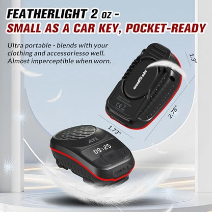 AYL Wearable Portable Bluetooth Speakers, Wireless Portable Speaker with Clip, Waterproof Clip-On (Non-Magnetic), Built-in Mic for Hands-Free Music/Calls for Work & Outdoors, 10-Hour Playtime