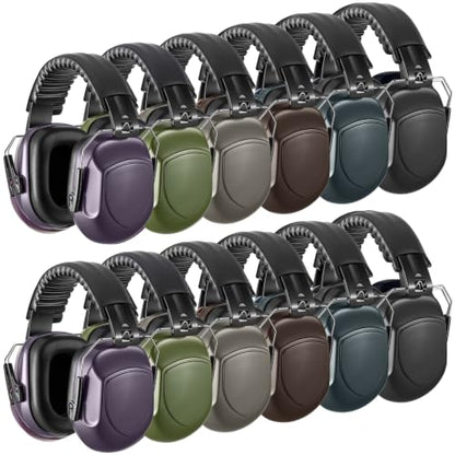 12 Pcs Adults Kids Ear Protection Noise Cancelling Headphones Shooting Ear Muffs Bulk 27dB Noise Reduction Earmuffs Hearing Protection for Gun Range Outdoor Mowing - size: Universal Fit (kids & Adults), style: Shooting Style 2