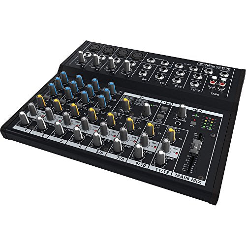 Mackie Mix Series Mix12FX 12-Channel Compact Mixer with Effects, Black - size: Mix12FX