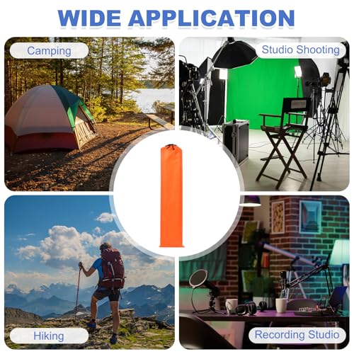 2 Pcs 40 x 10 Inch Tripod Monopod Case Bag, Oxford Cloth Foldable Tripod Carrying Case Bag with Drawstring, Fits Speaker/Light Stand/Studio/Outdoor/Travel/Camping, Orange - size: 40x10 Inch